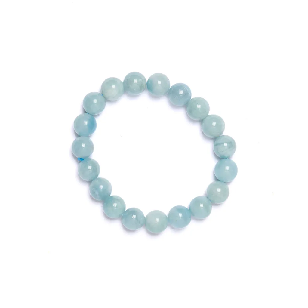 Bracciale elastico in Acquamarina
