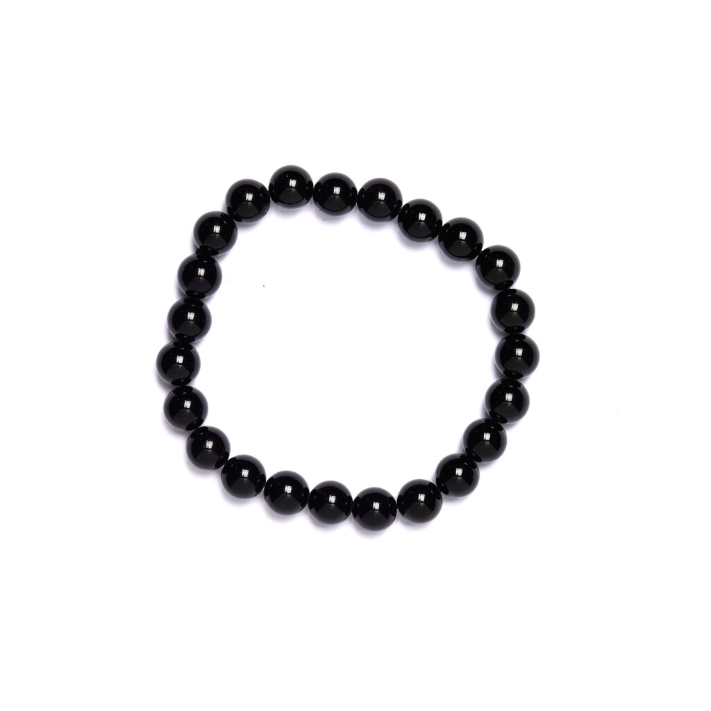 Bracciale elastico in Tormalina Nera