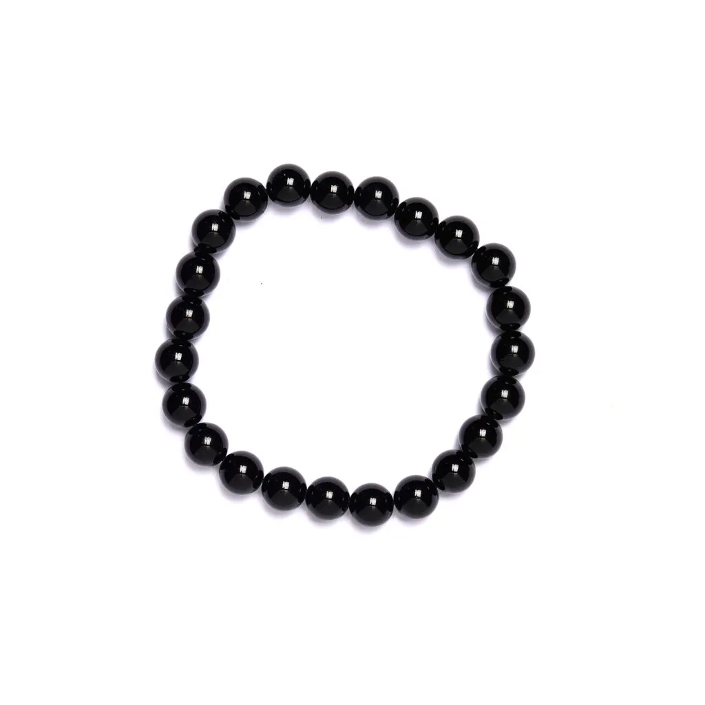 Bracciale elastico in Tormalina Nera