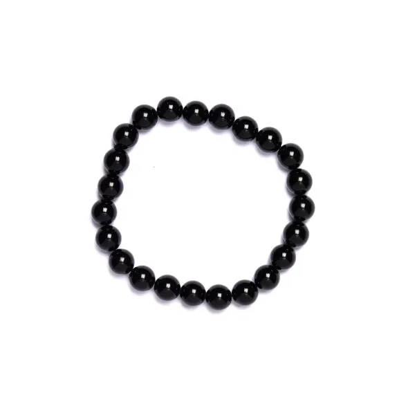Bracciale elastico in Tormalina Nera
