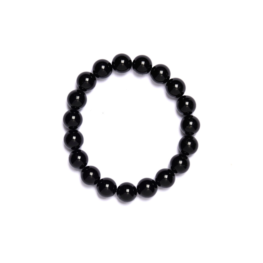 Bracciale elastico in Tormalina Nera
