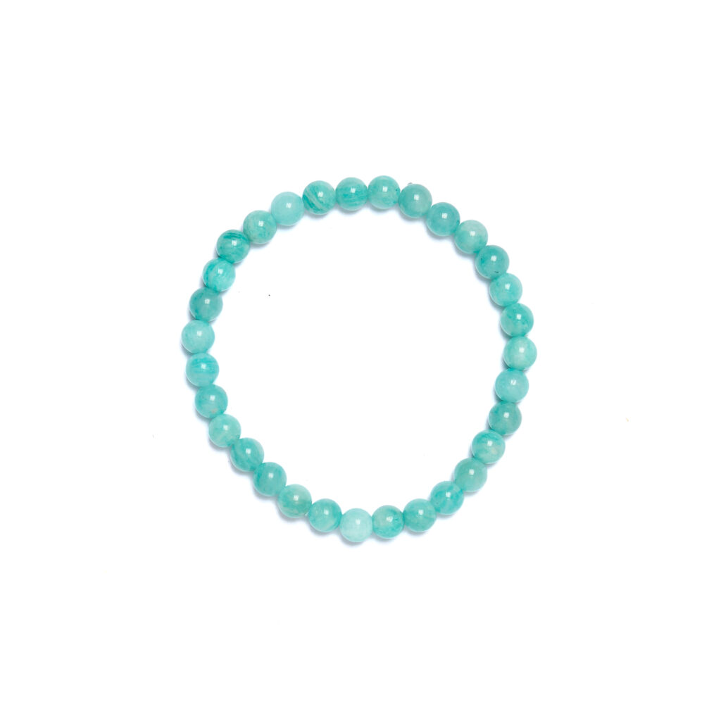Bracciale elastico in Amazzonite del Perù