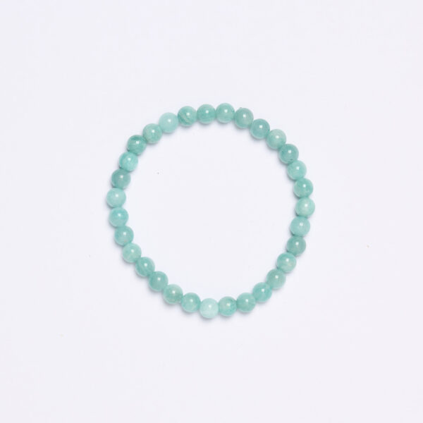 Bracciale elastico in Amazzonite del Perù