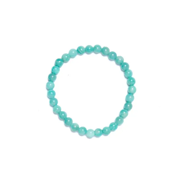 Bracciale elastico in Amazzonite del Perù