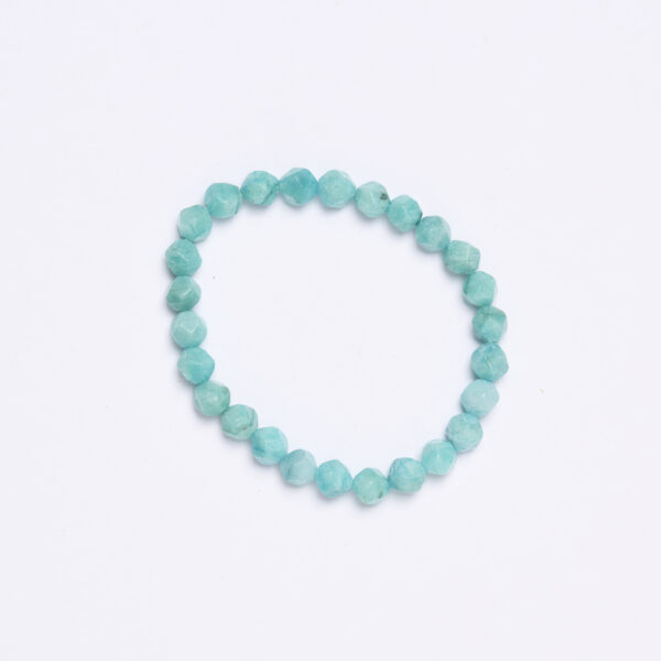 Bracciale elastico in Amazzonite sfaccettata