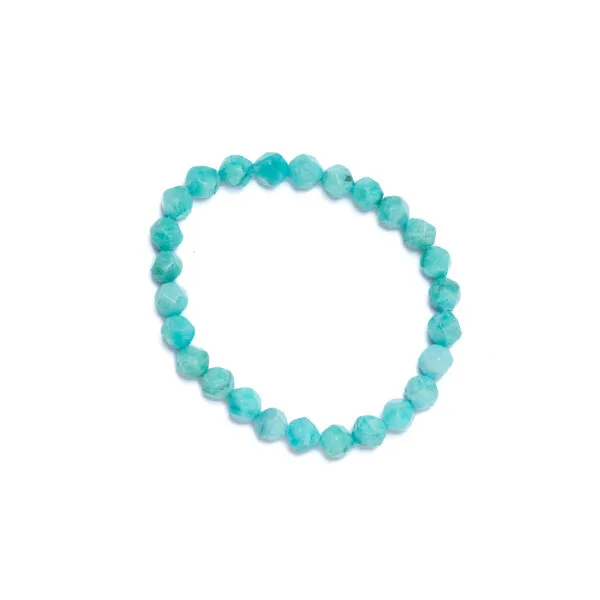 Bracciale elastico in Amazzonite sfaccettata