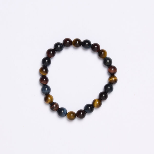 Bracciale Elastico in Occhio di Tigre ed Occhio di Bue