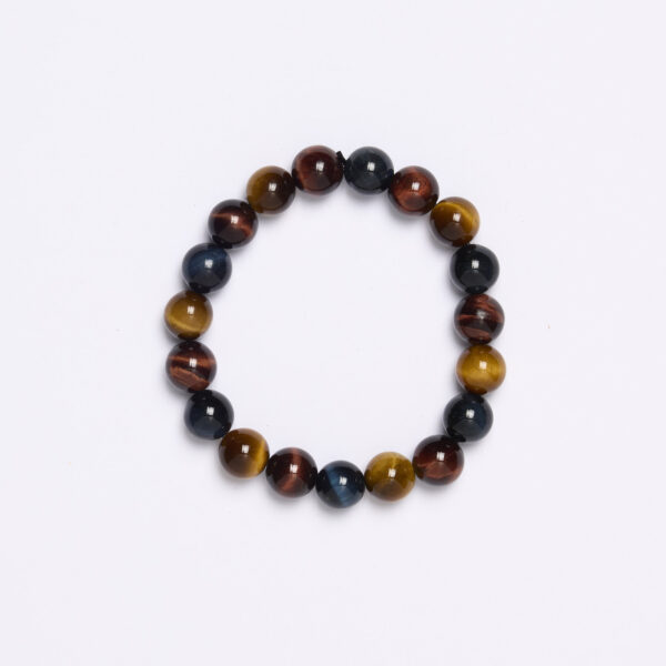 Bracciale Elastico in Occhio di Tigre ed Occhio di Bue
