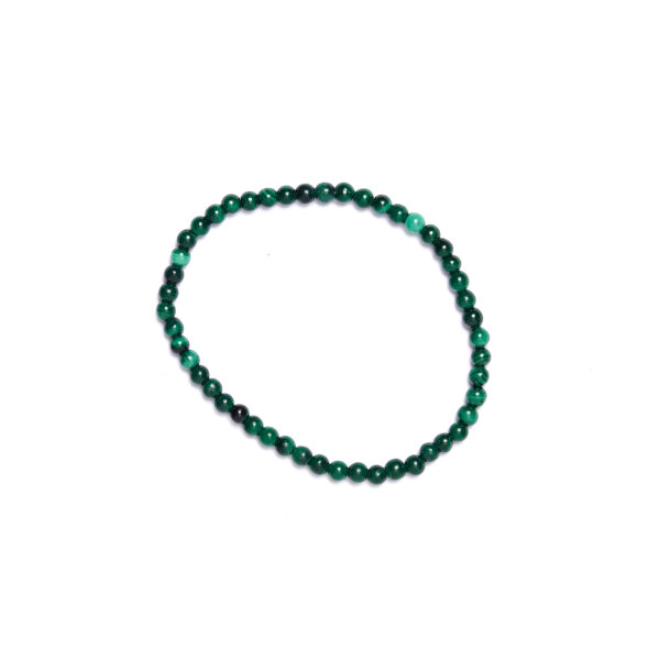Bracciale Elastico in Malachite a sfera