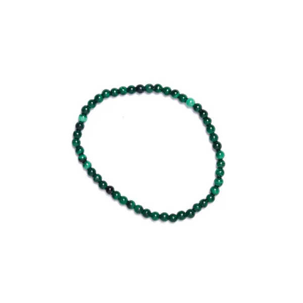 Bracciale Elastico in Malachite a sfera