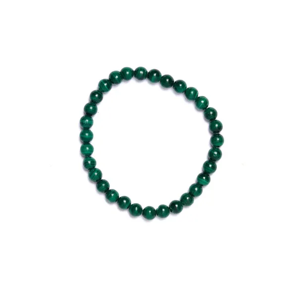 Bracciale Elastico in Malachite a sfera