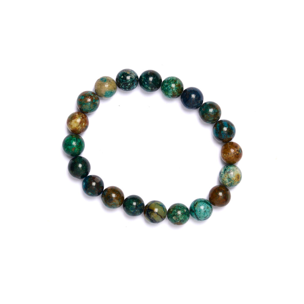 Bracciale Elastico in Crisocolla a sfera