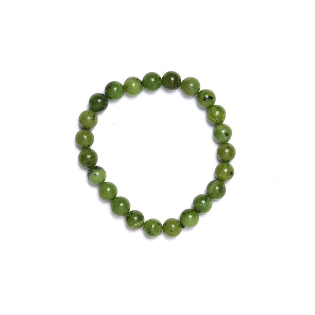 Bracciale elastico in Giada Nefrite