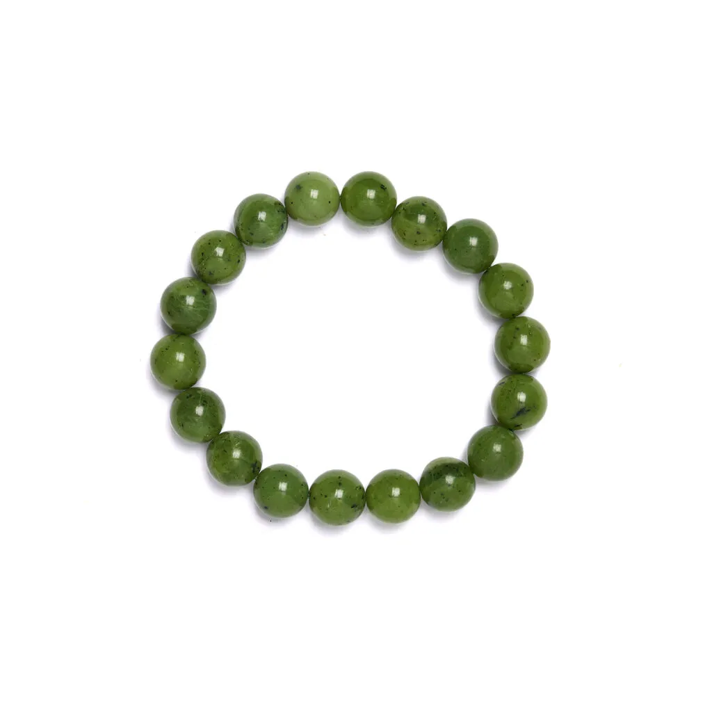 Bracciale elastico in Giada Nefrite