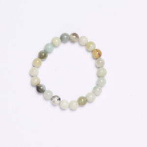 Bracciale Elastico in Ematite e Amazzonite