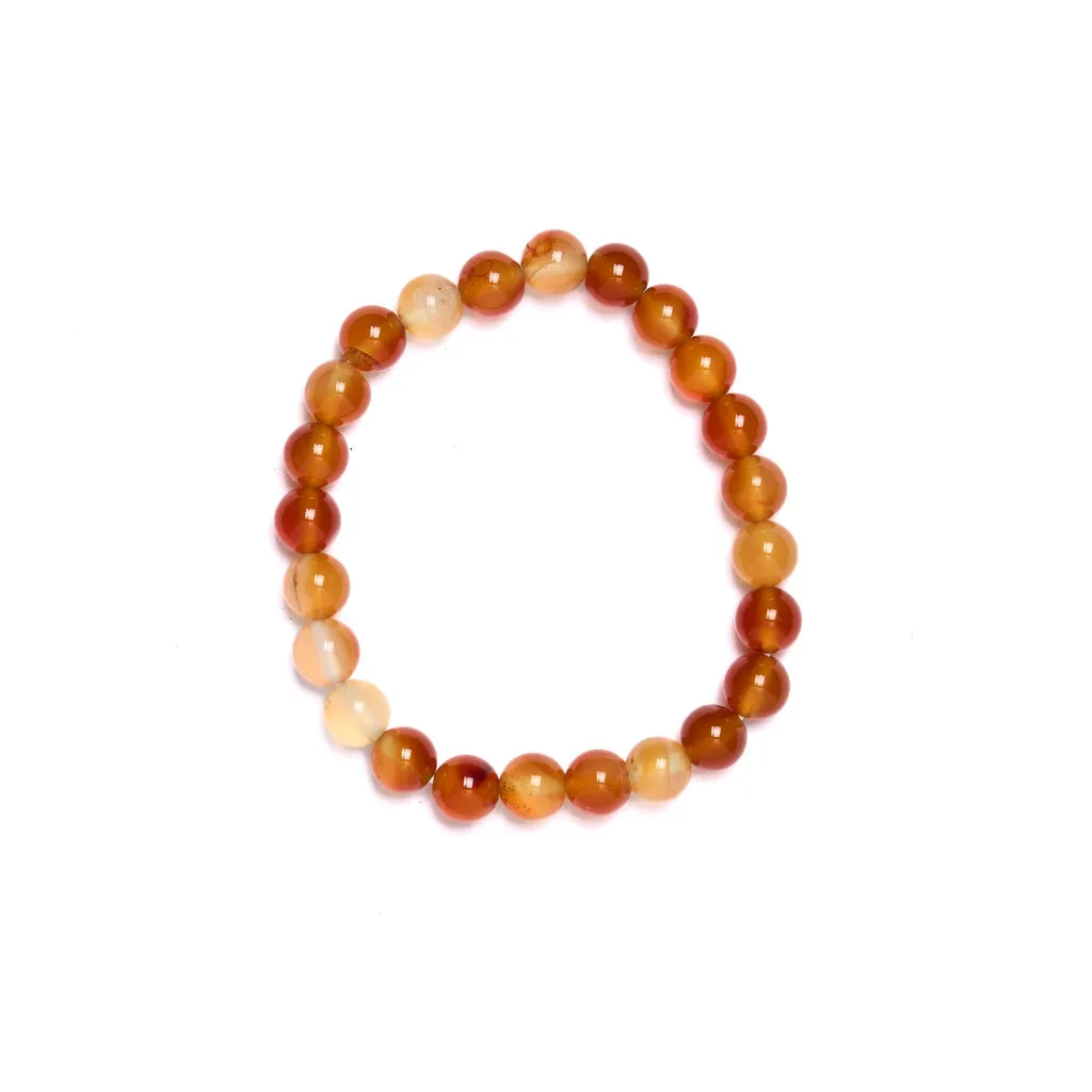 Bracciale Elastico in Corniola a sfera