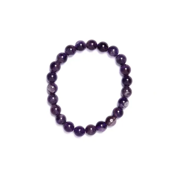 Bracciale Elastico a sfera in Ametista