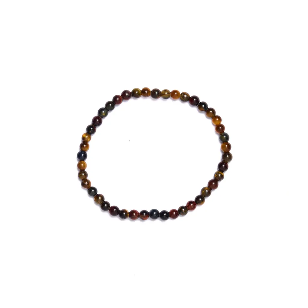 Bracciale elastico in Occhio di Tigre e Occhio di Bue