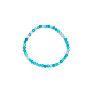 Bracciale elastico in Agata Blu