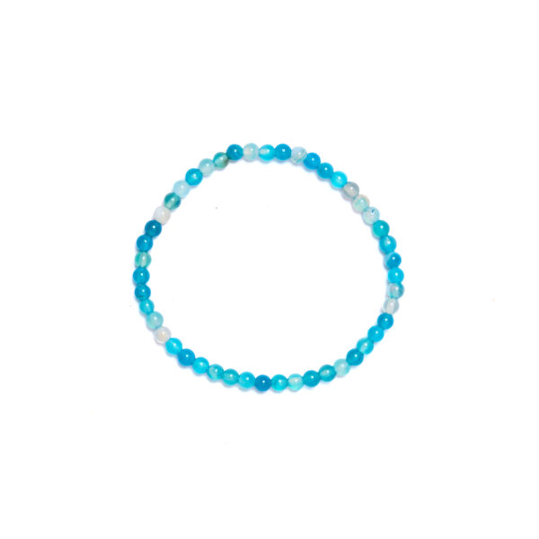 Bracciale elastico in Agata Blu
