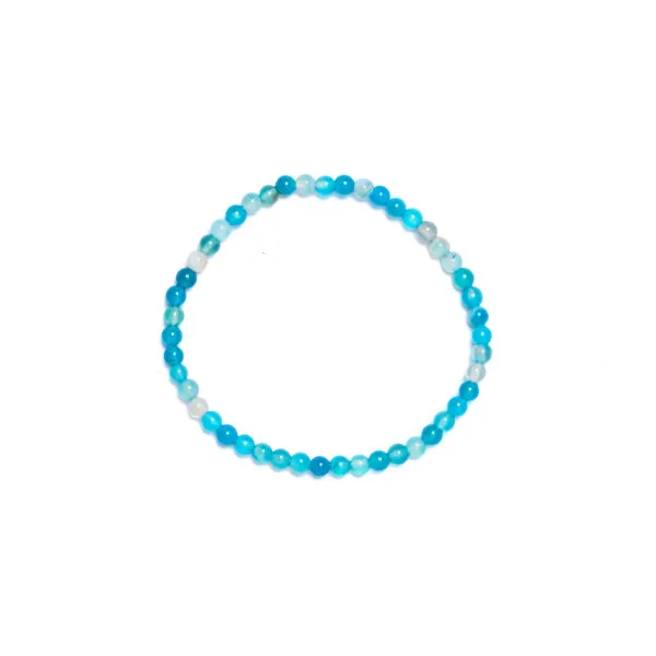 Bracciale elastico in Agata Blu
