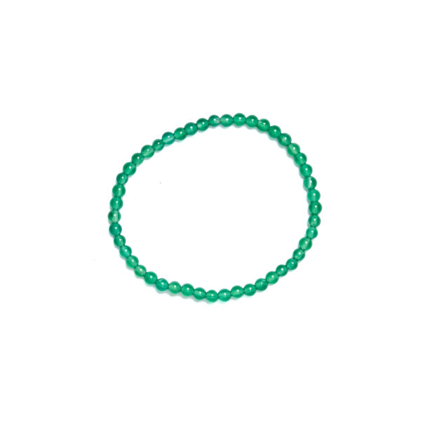 Bracciale elastico in Agata Verde