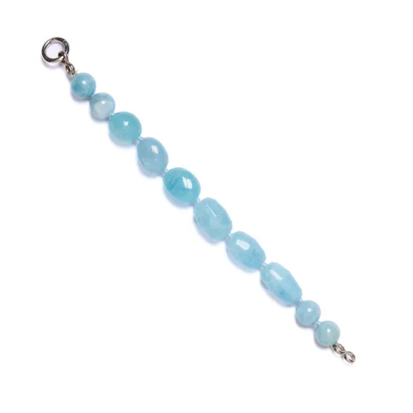 Bracciale infilato in Acquamarina ed Argento