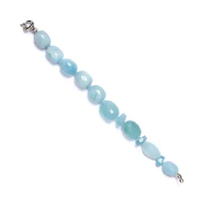 Bracciale infilato in Acquamarina ed Argento