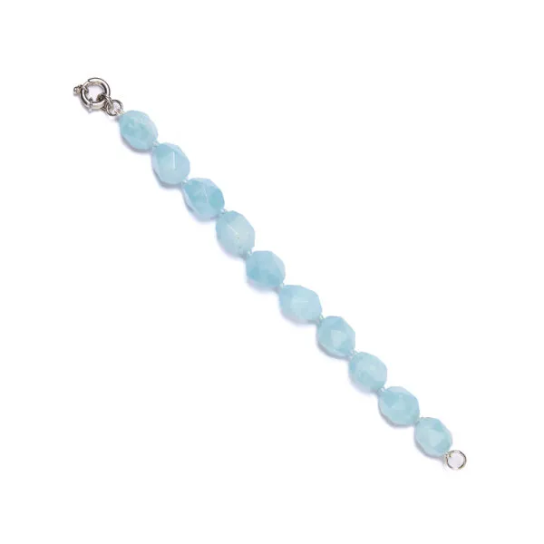 Bracciale infilato in Acquamarina ed Argento