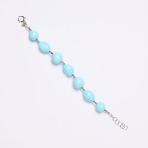 Bracciale in Ematite e Pasta Turchese