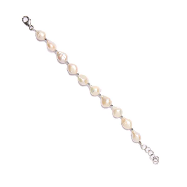 Bracciale infilato in Perle ed Ematite