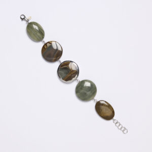 Bracciale in Agata e Diaspro Landscape scontornato