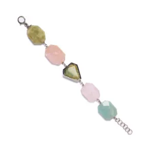 Bracciale Rilegato in Acquamarina ed Eliodoro Scontornato