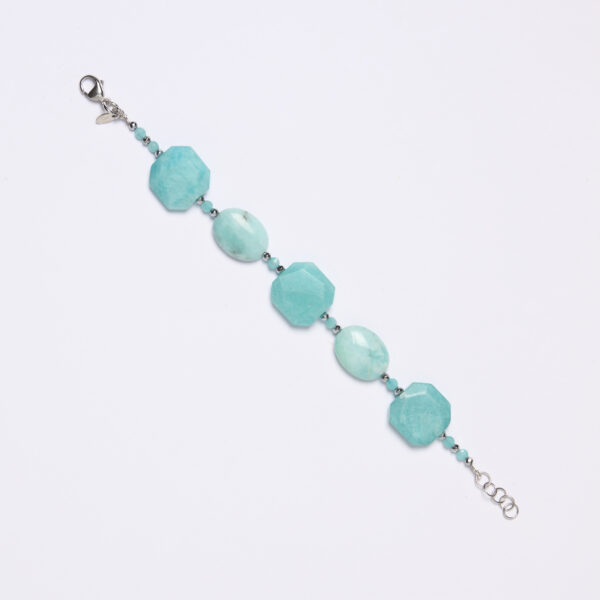Bracciale in Amazzonite ed Ematite