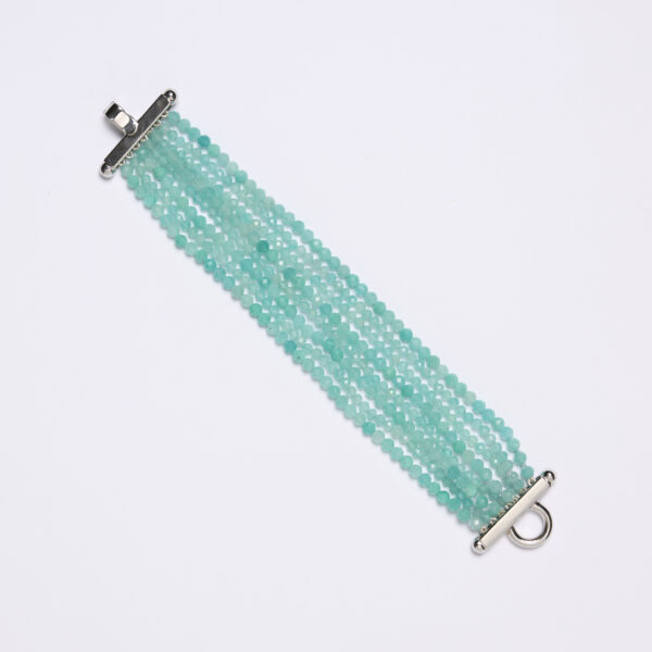 Bracciale multifilo in Amazzonite