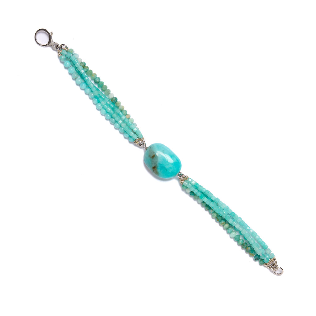 Bracciale in Amazzonite ed Argento