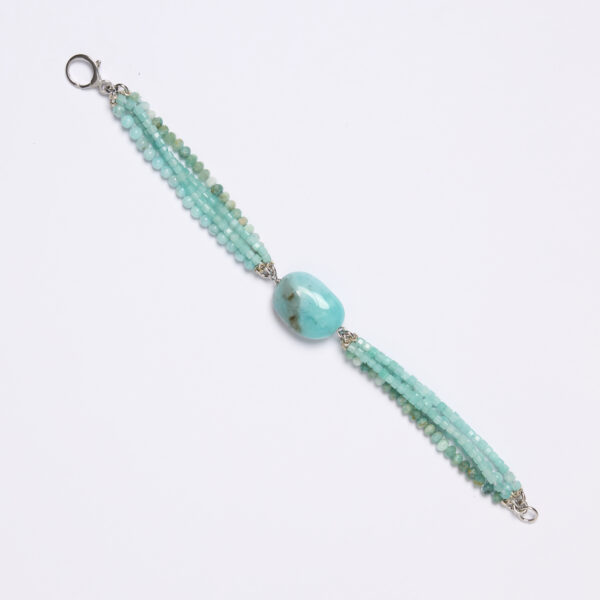 Bracciale in Amazzonite ed Argento