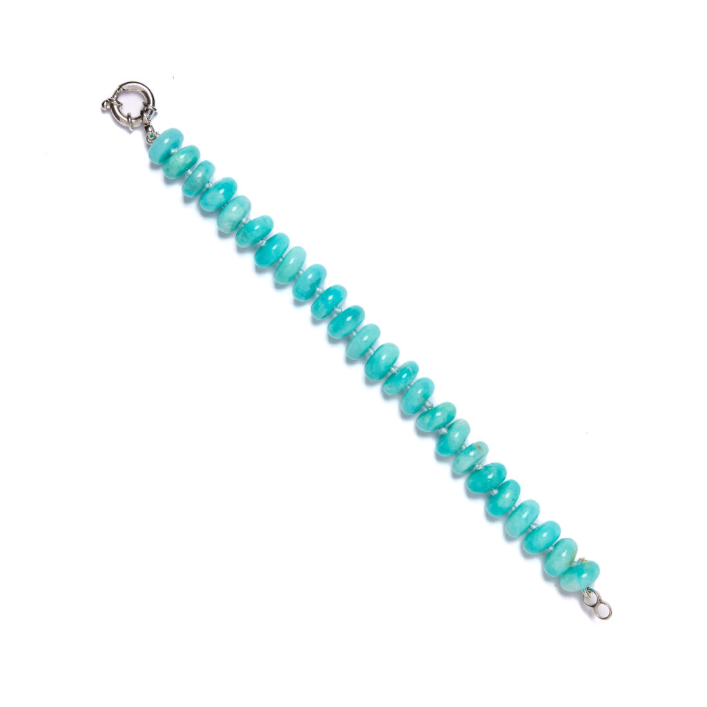 Bracciale in Amazzonite ed Argento