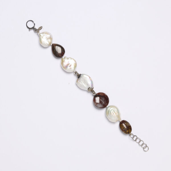 Bracciale infilato in Perle e Pietersite