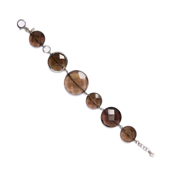 Bracciale rilegato in Quarzo Fumé Scontornato