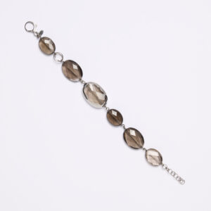 Bracciale rilegato in Quarzo Fumé Scontornato
