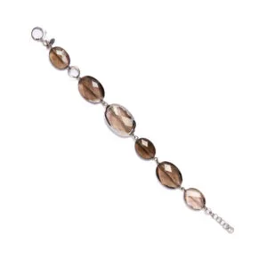 Bracciale rilegato in Quarzo Fumé Scontornato
