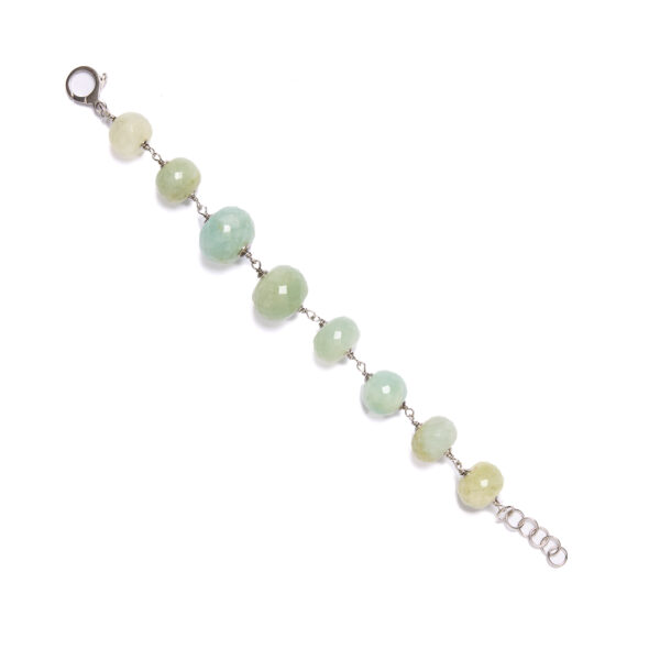 Bracciale rilegato in Acquamarina sfaccettata