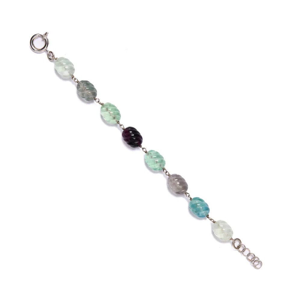Bracciale rilegato in Fluorite