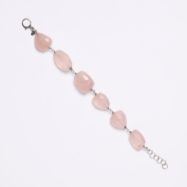 Bracciale rilegato in Quarzo Rosa