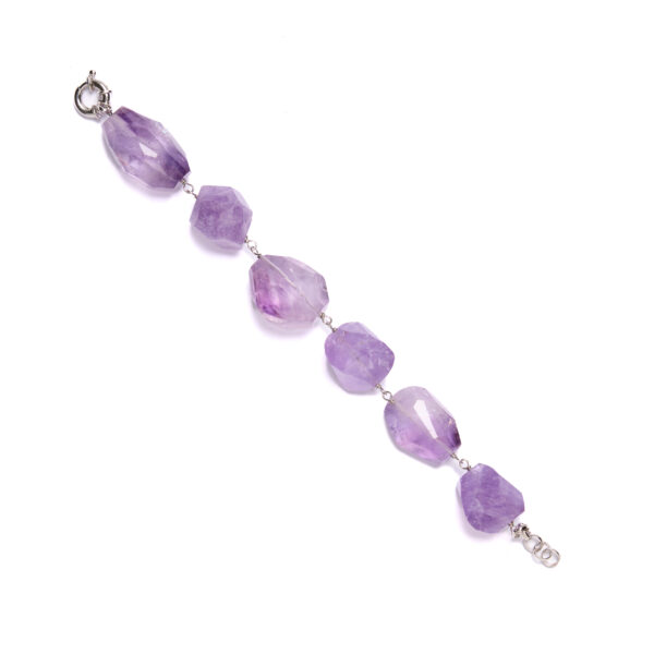 Bracciale rilegato in Ametista sfaccettata