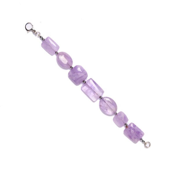 Bracciale infilato in Ametista ed Ematite