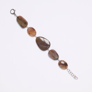 Bracciale in Diaspro e Quarzo Ematoide