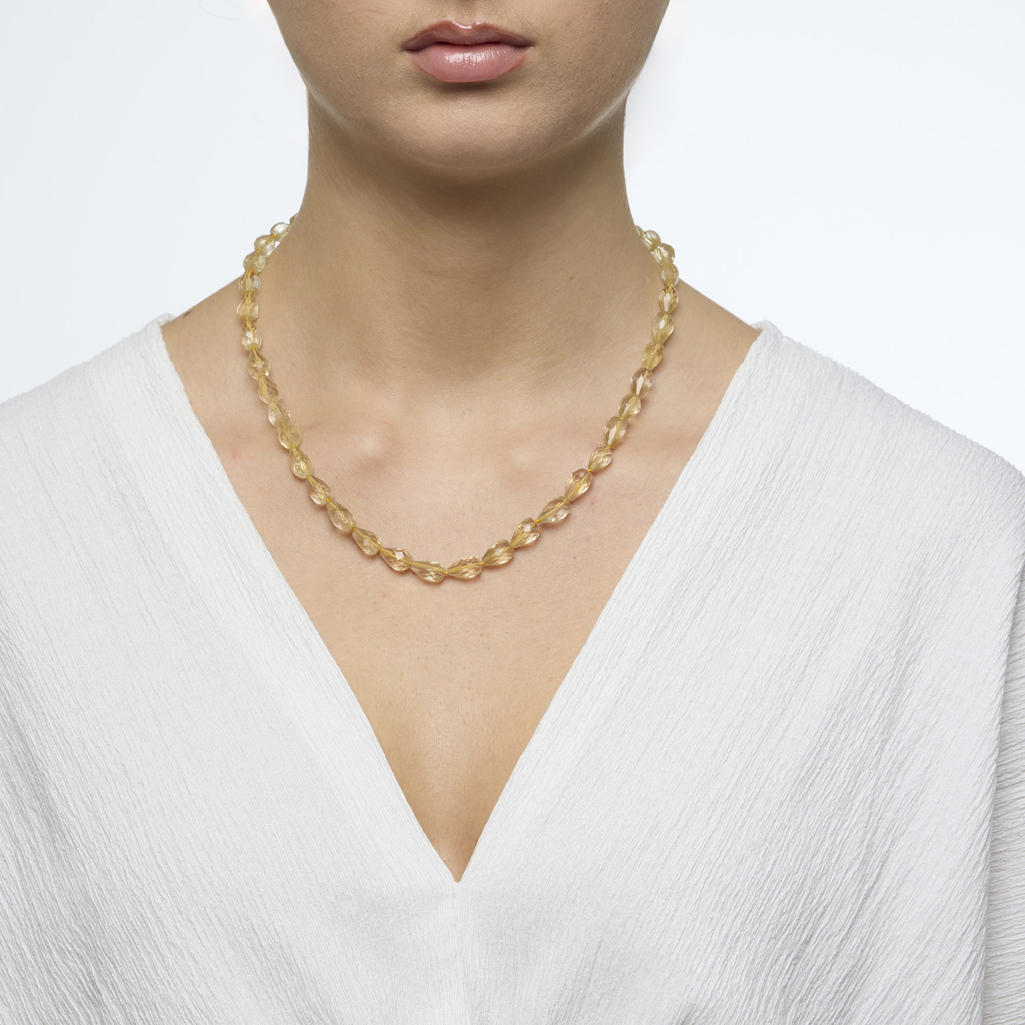 Korte Citrien Gefacetteerde Kettingen Korte Citrien Gefacetteerde Kettingen