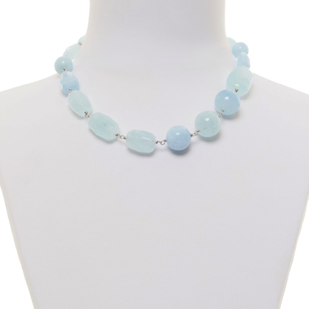 Collana corta in Acquamarina